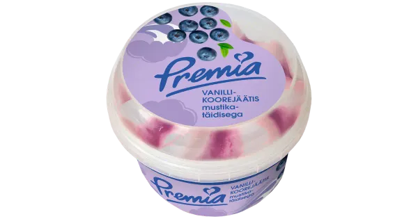 Premia Vanilli-Koorejäätis Mustikatäidisega 250 G/0,5 l