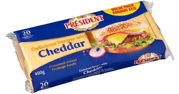 President burger Cheddar sulajuustuviilud, 400 g