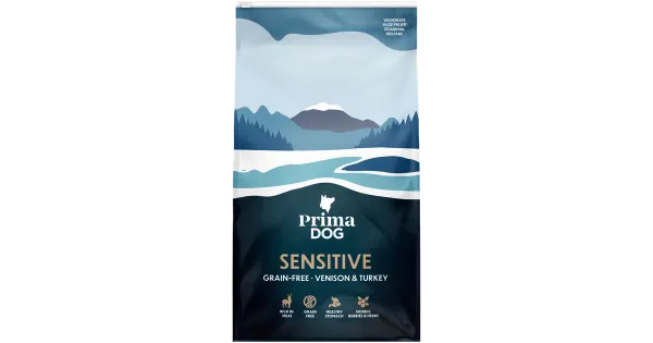 Prima Dog teraviljata täissööt koertele hirve, kalkunilihaga 10kg