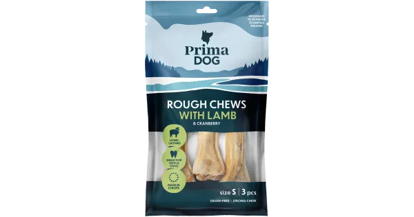 Primadog lamba-jõhvika närimispulgad koertele S 10cm 105g