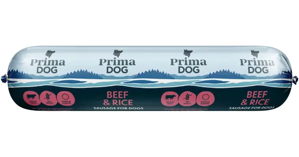 Primadog vorst koertele liha-riis, 800g