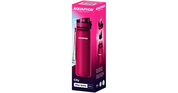 Pudel Aquaphor City 0,5l rubiinpunane