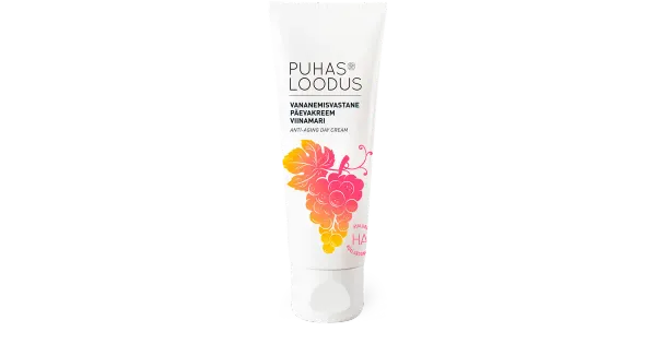 Puhas Loodus päevakreem vananemisvastane viinamari 75ml
