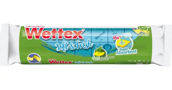 Puhastuslapid rullis Wettex Soft Fresh 1,5m