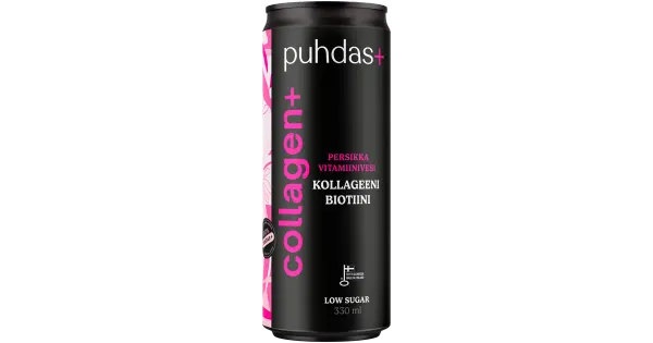 Puhdas+ Kollageen+ Vitamiinivesi Virsik 330 ml