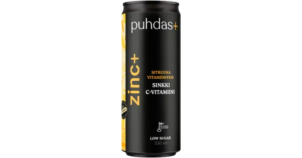 PUHDAS+ Vitamiinivesi Tsink+ Sidrun 330 ml