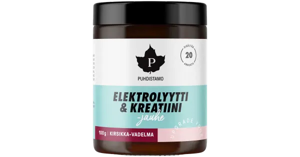 Puhdistamo elektrolüüdi ja kreatiinipulber Kirsi-vaarika 100g