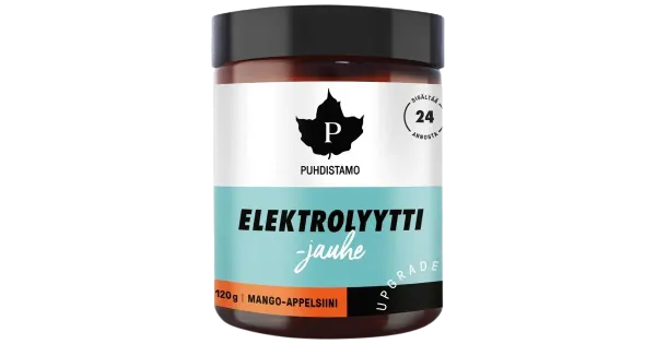 Puhdistamo elektrolüütide pulber mango-apelsiini 120 g