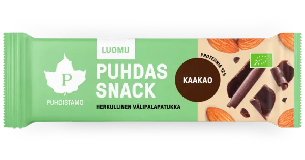 Puhdistamo Puhdas Snack-batoon kakao, looduslik 40 g