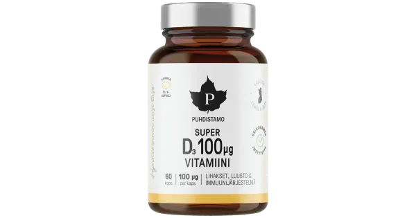 Puhdistamo Super D-vitamiin 100 µG 60 tk.