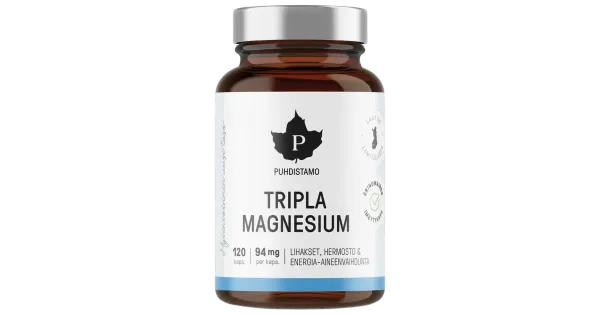 Puhdistamo Tripla magneesiumi tabletid 120 kapslit