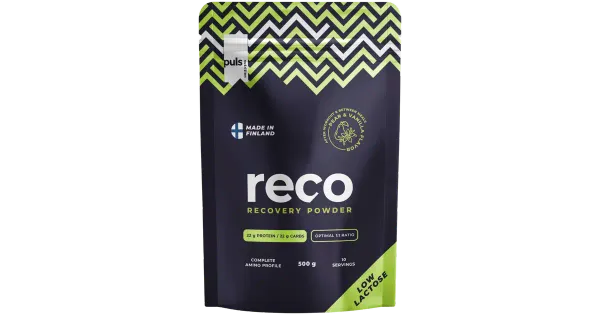 PULS RECO taastusjoogipulber Pirn-Vanilje, laktoosivaba, 500g