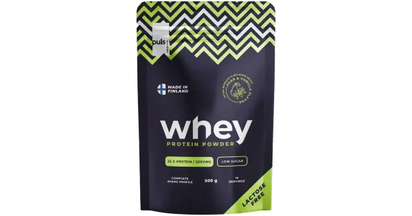 PULS WHEY proteiinipulber, laktoosivaba, Pirn-Vanilje 500 g
