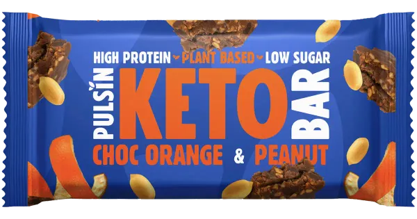 Pulsin keto proteiinibatoon apelsin-šokolaad-maapähkel 50g