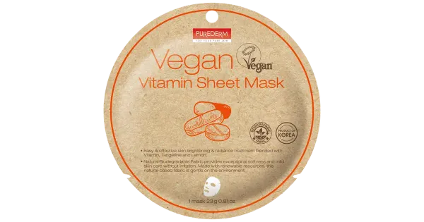 Purederm kangasmask vegan vitamiini