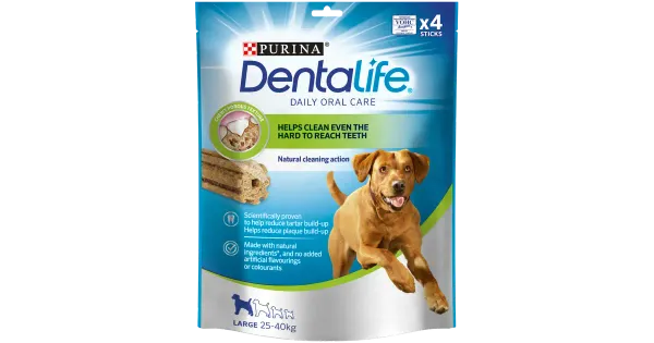 Purina Dentalife närimispulgad koertele L 142g 4tk