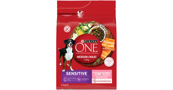 Purina One Sensitive täissööt koertele lõhega 2,5kg