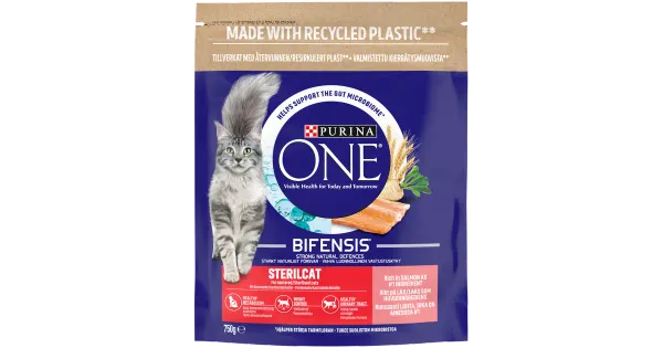 Purina One Sterilcat kuiv kassitoit lõhe ja nisuga 750g