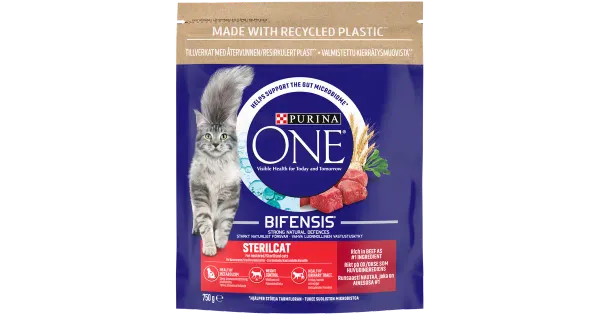 Purina One Sterilcat kuiv kassitoit veiseliha ja nisuga 750g