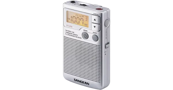 Raadio Sangean Pocket 250 FM/AM hõbedane