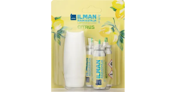 Rainbow Citrus õhuvärskendaja seade + täide 3 x 15 ml
