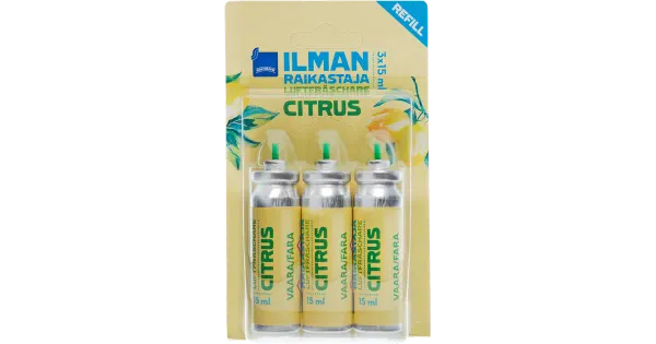 Rainbow Citrus õhuvärskendaja täide 3 x 15 ml