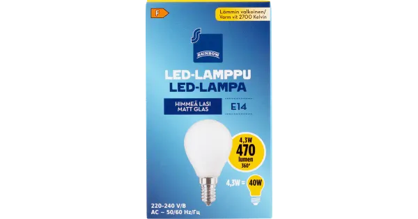 Rainbow LED-lamp E14 4W 2700K 470LM