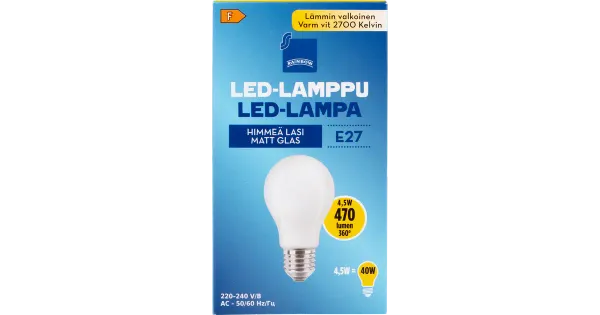 Rainbow LED-lamp E27 4W, 2700K 470LM