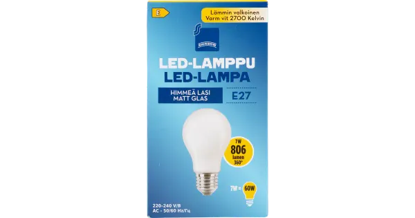 Rainbow LED-lamp E27 7W, 2700K 806LM