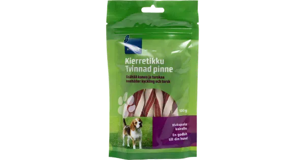 Rainbow snäkid koerale keerud kana ja tursa 11-12CM 100G