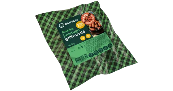 Rakvere Rohke Juustuga Grillvorstid 400 G