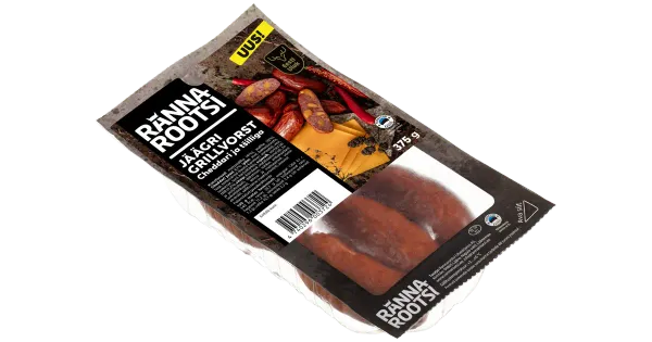 Rannarootsi Jäägri Grillvorst Cheddari Ja Tšilliga 375g