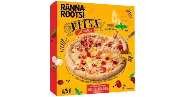 Rannarootsi Juustuäärega Pitsa Mozzarella ja Pepperoniga 475 g