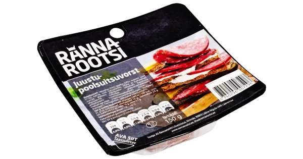 Rannarootsi Poolsuitsu Juustuvorst 150 G Viilutatud