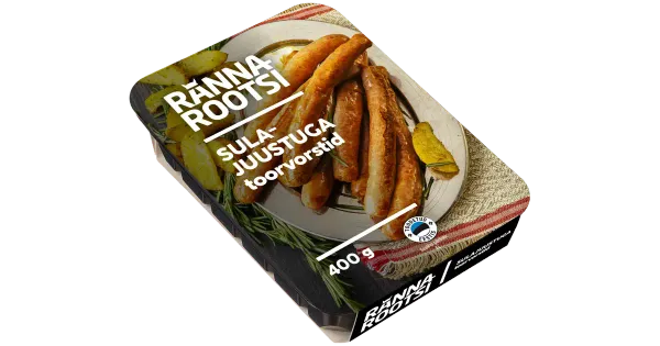 Rannarootsi Sulajuustuga toorvorstid 400g