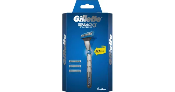 Raseerija Gillette Mach 3-tera Turbo+ 4 varutera