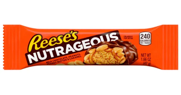 Reese's Nutrageous šokolaadibatoon maapähklikreemiga 47g