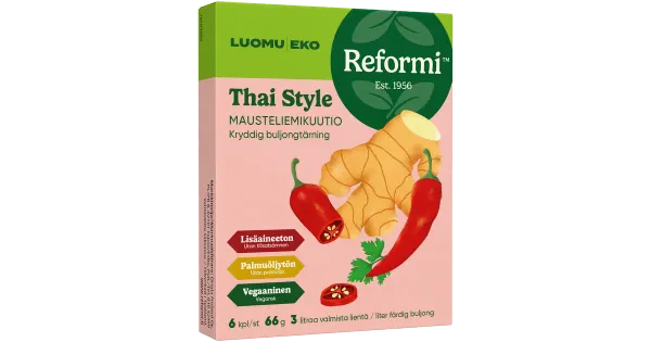 Reformi luomu ökoloogilised taipärased puljongikuubikud, 66 g (6 tk)