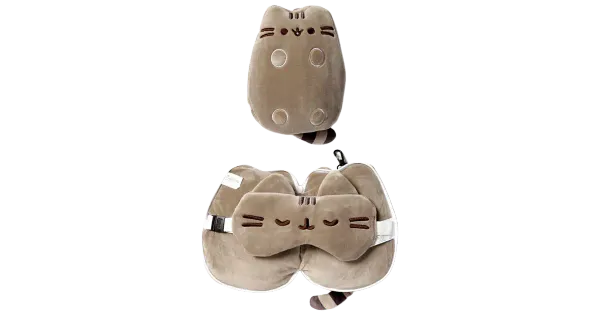Reisipadi ja silmamaskiga pusheen