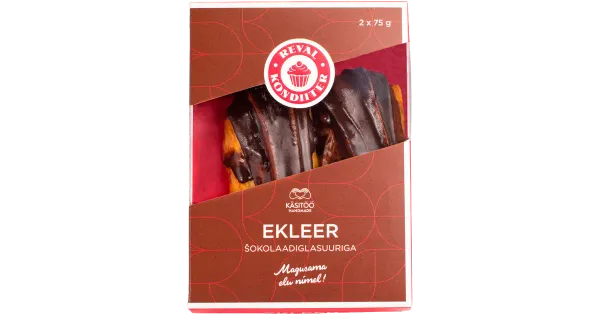 Reval Kondiiter Šokolaadiglasuuriga ekleer 2tk 150 g