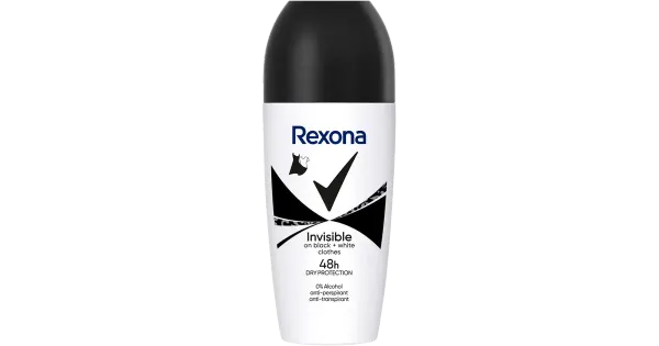 Rexona rulldeodorant Invisible Black ja White 50ml