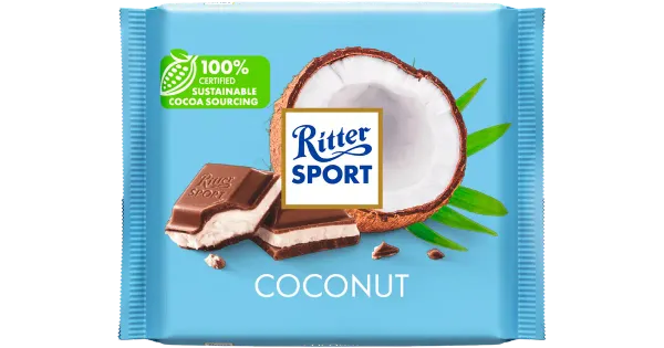 Ritter Sport piimašokolaad kookosetäidisega 100g