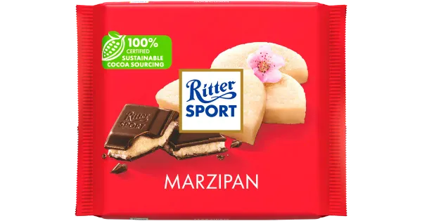Ritter Sport tume šokolaad martsipanitäidisega 100g