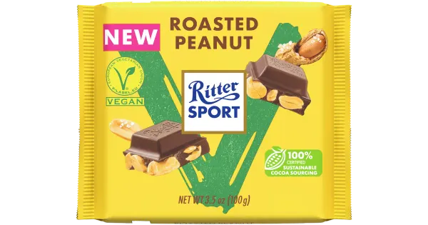 Ritter Sport Vegan šokolaad röstitud maapähklitega 100g