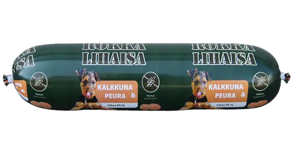 Rokka Lihaisa kalkun ja hirveliha koeravorst 800 g
