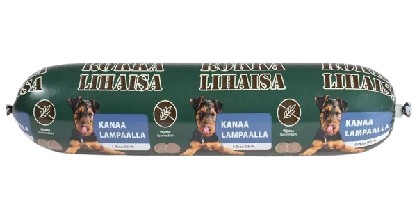 Rokka Lihaisa kana ja lambalihaga vorst 800g