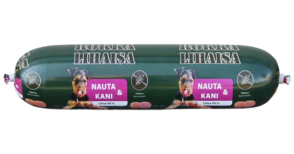 Rokka Lihaisa veise ja küüliku vorst koertele 800g