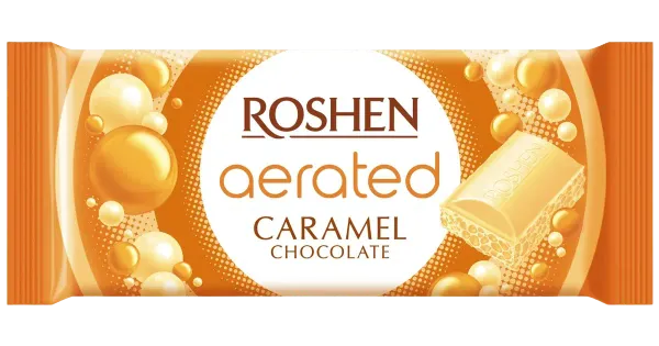 Roshen õhuline valge karamellišokolaad 80g