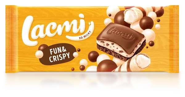 Roshen piimašokolaad Lacmi Fun&Crispy 85G