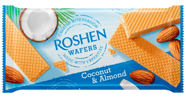 Roshen vahvlid kookose- ja mandlimaitselise kreemiga 216g